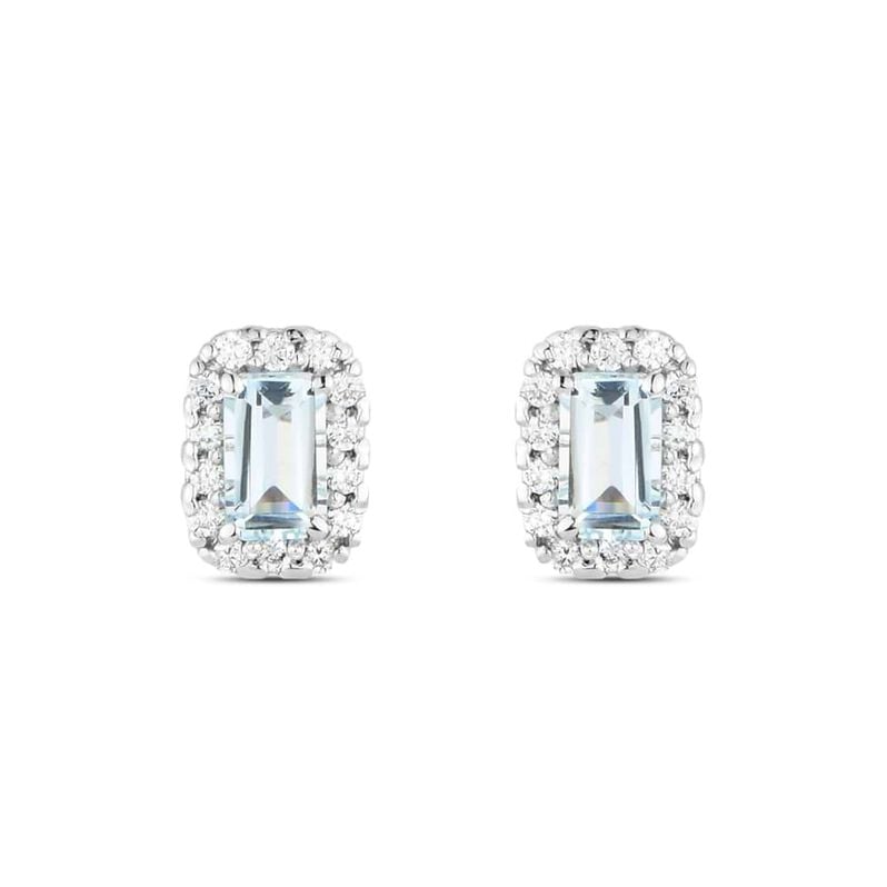 Orecchini Lobo Acquamarina Oro Bianco Acquamarina Diamante - Orecchini a Lobo Donna | Stroili