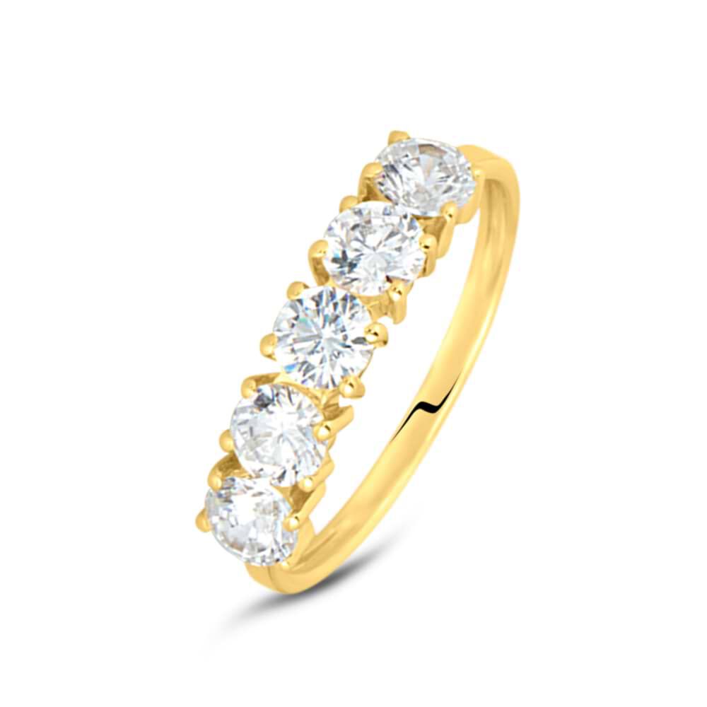 Anello Riviere Claire Oro Giallo Cubic Zirconia 1414720 Stroili