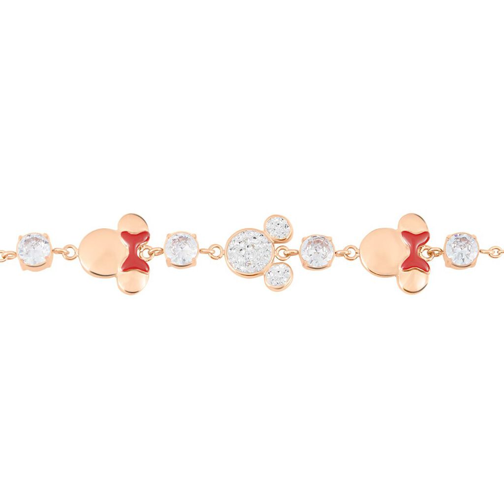 Bracciale Mickey Mouse & Friends Acciaio Rosa Cristallo - Bracciali Donna | Stroili