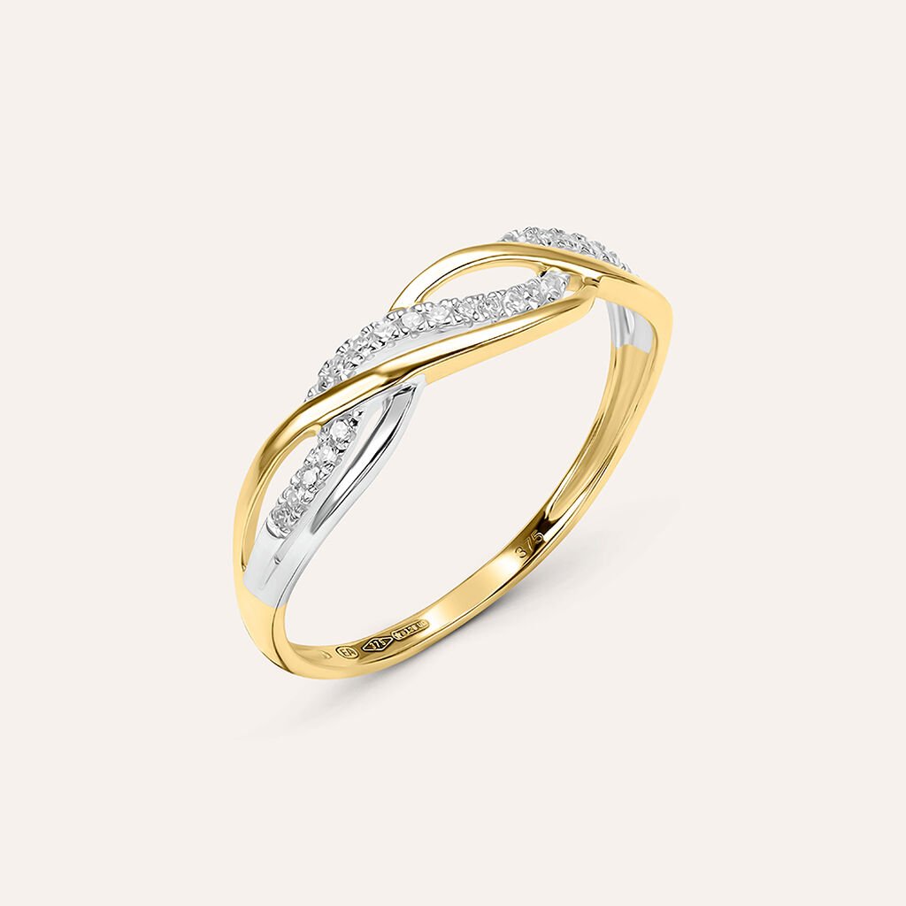 Anello Fascia Sophia Oro Bicolore Diamante