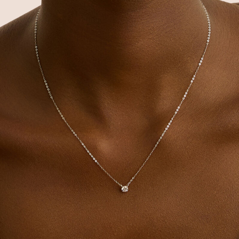 Collana Punto Luce Claire Oro Bianco Cubic Zirconia - Collane Punto Luce Donna | Stroili