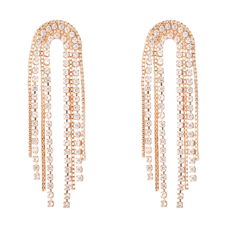 Orecchini Pendenti Romantic Shine Ottone Rosa Cristallo - Orecchini Pendenti Donna | Stroili