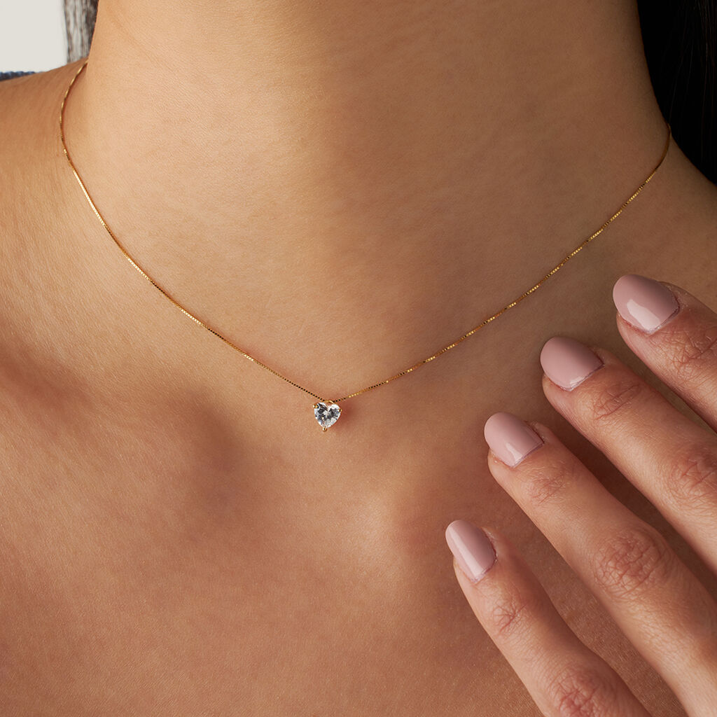 Collana Punto Luce Claire Oro Giallo Cubic Zirconia - Collane Punto Luce Donna | Stroili
