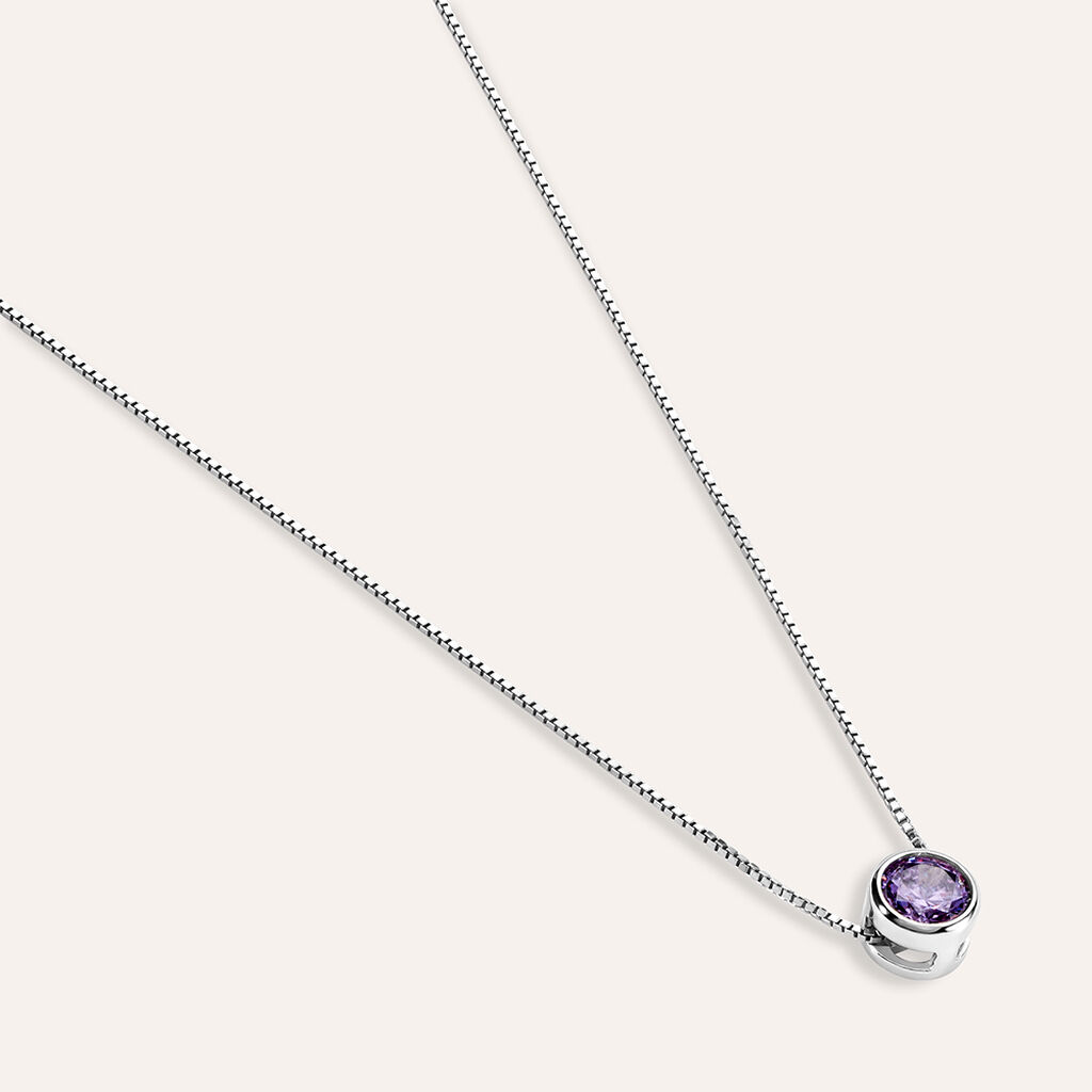 Collana Punto Luce Silver Rainbow Argento Rodiato Cubic Zirconia