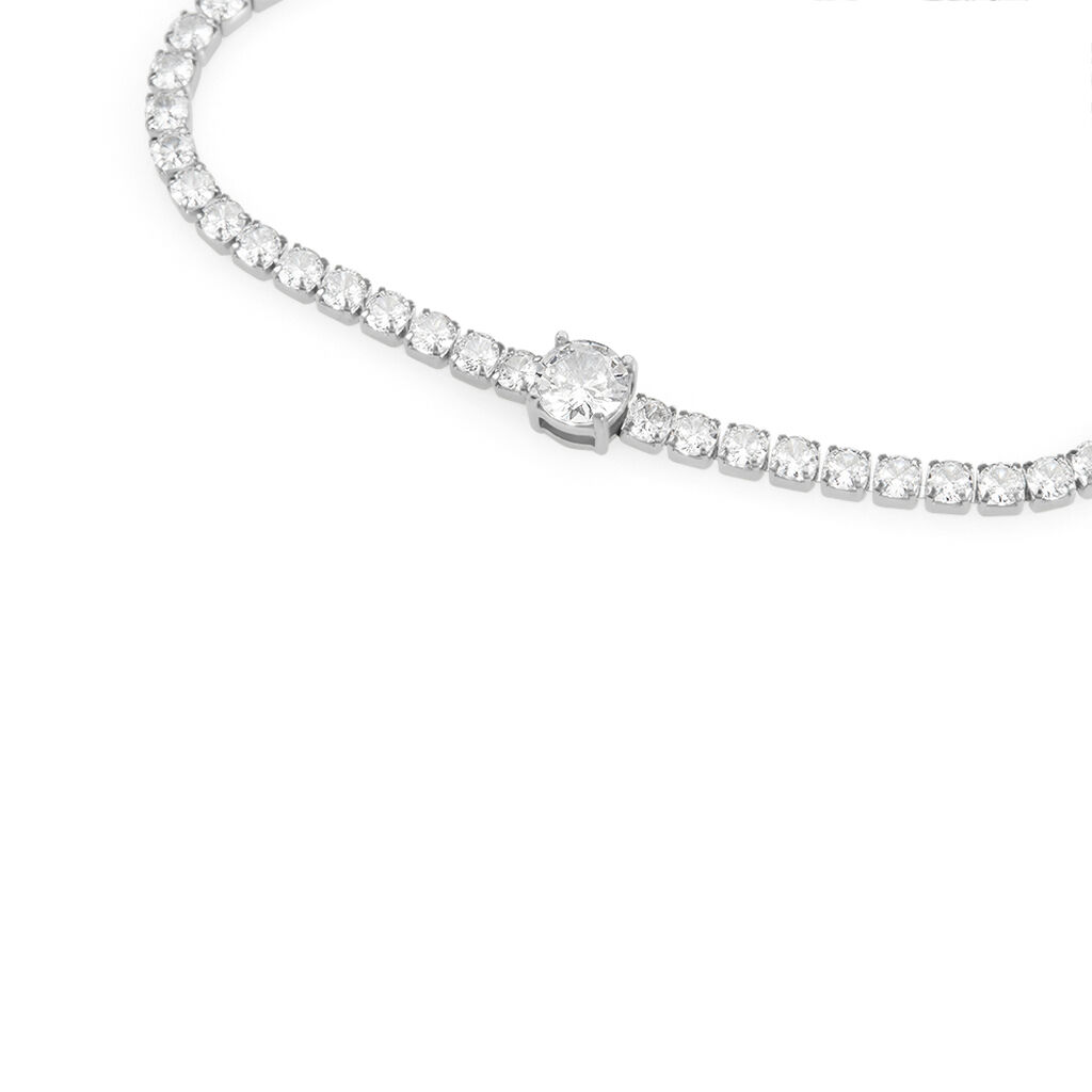 Bracciale Tennis Lady Chic Acciaio Cristallo - Bracciali Tennis Donna | Stroili