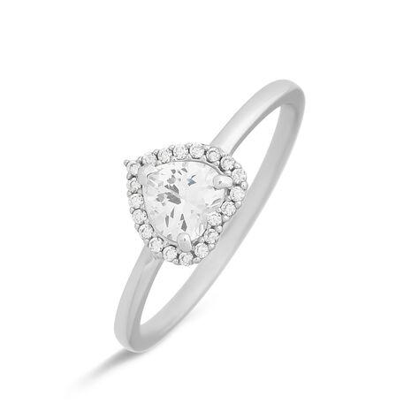 Anello Solitario Claire Oro Bianco Cubic Zirconia - Anelli con Pietre Donna | Stroili