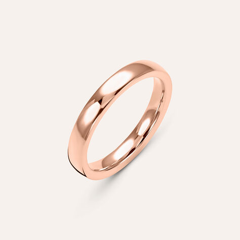 Fede Comoda Leggera Squadrata 3 mm Oro Rosa - Anelli con Incisione Unisex | Stroili