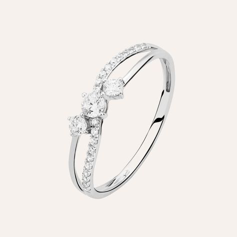 Anello Solitario Claire Oro Bianco Cubic Zirconia - Anelli con Pietre Donna | Stroili