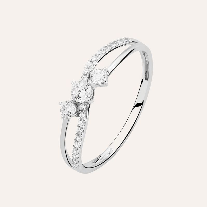Anello Solitario Claire Oro Bianco Cubic Zirconia - Anelli con Pietre Donna | Stroili