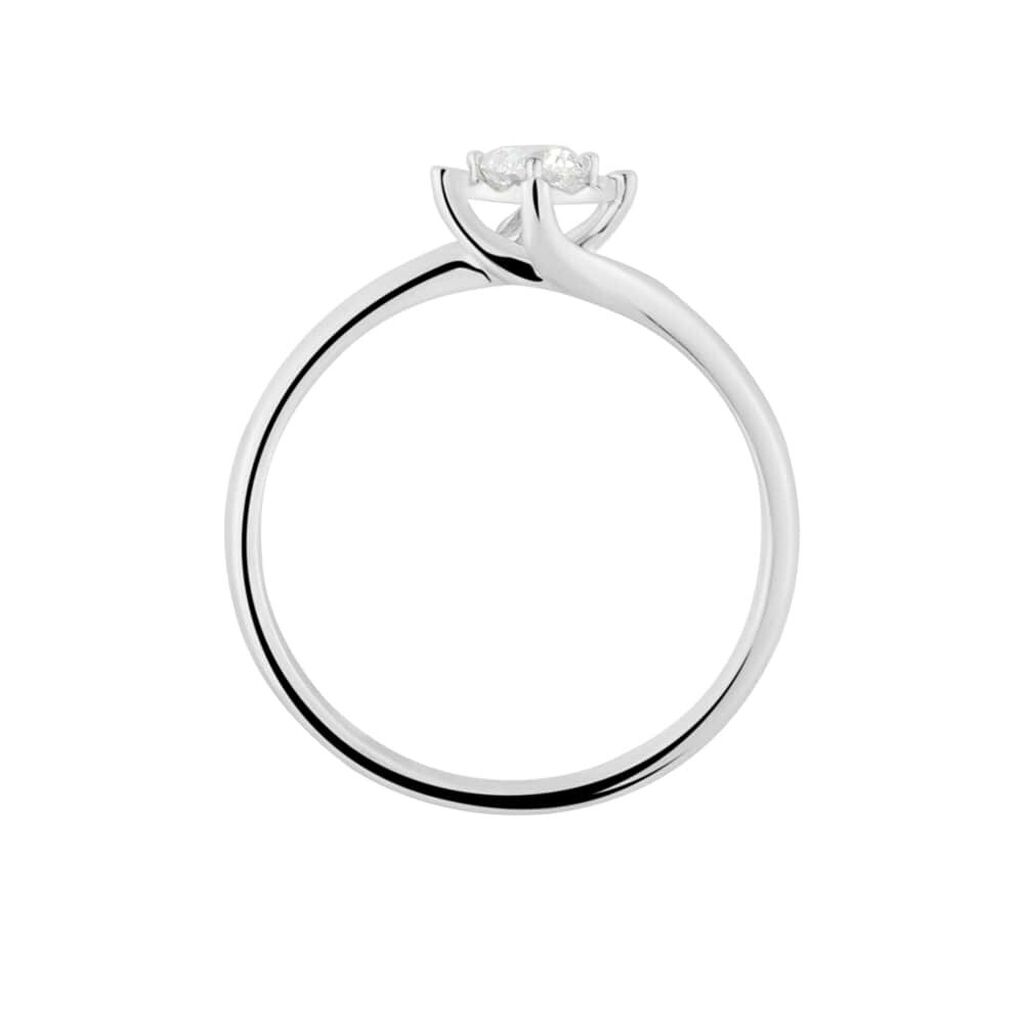 Anello Solitario Valentino Diamotion Oro Bianco Diamante - Anelli con Pietre Donna | Stroili