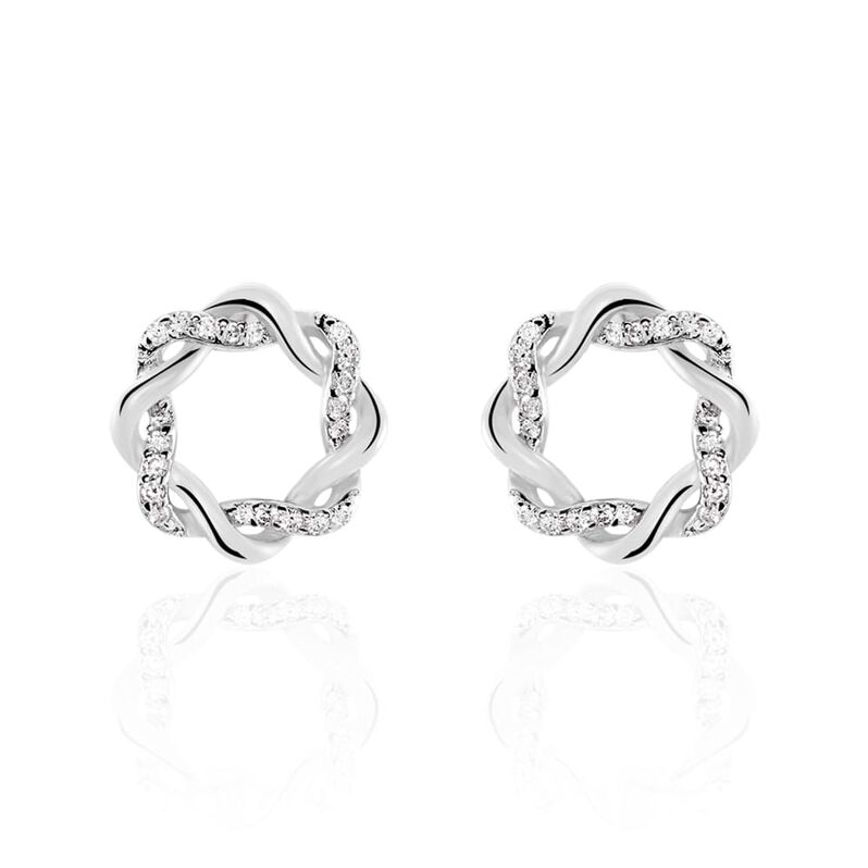 Orecchini Lobo Silver Shine Argento Rodiato Cubic Zirconia - Orecchini a Lobo Donna | Stroili