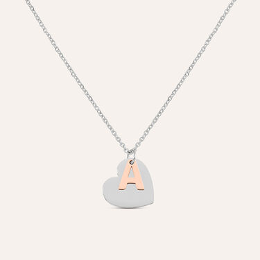 Collana Sunrise Acciaio Bicolore Bianco / Rosa