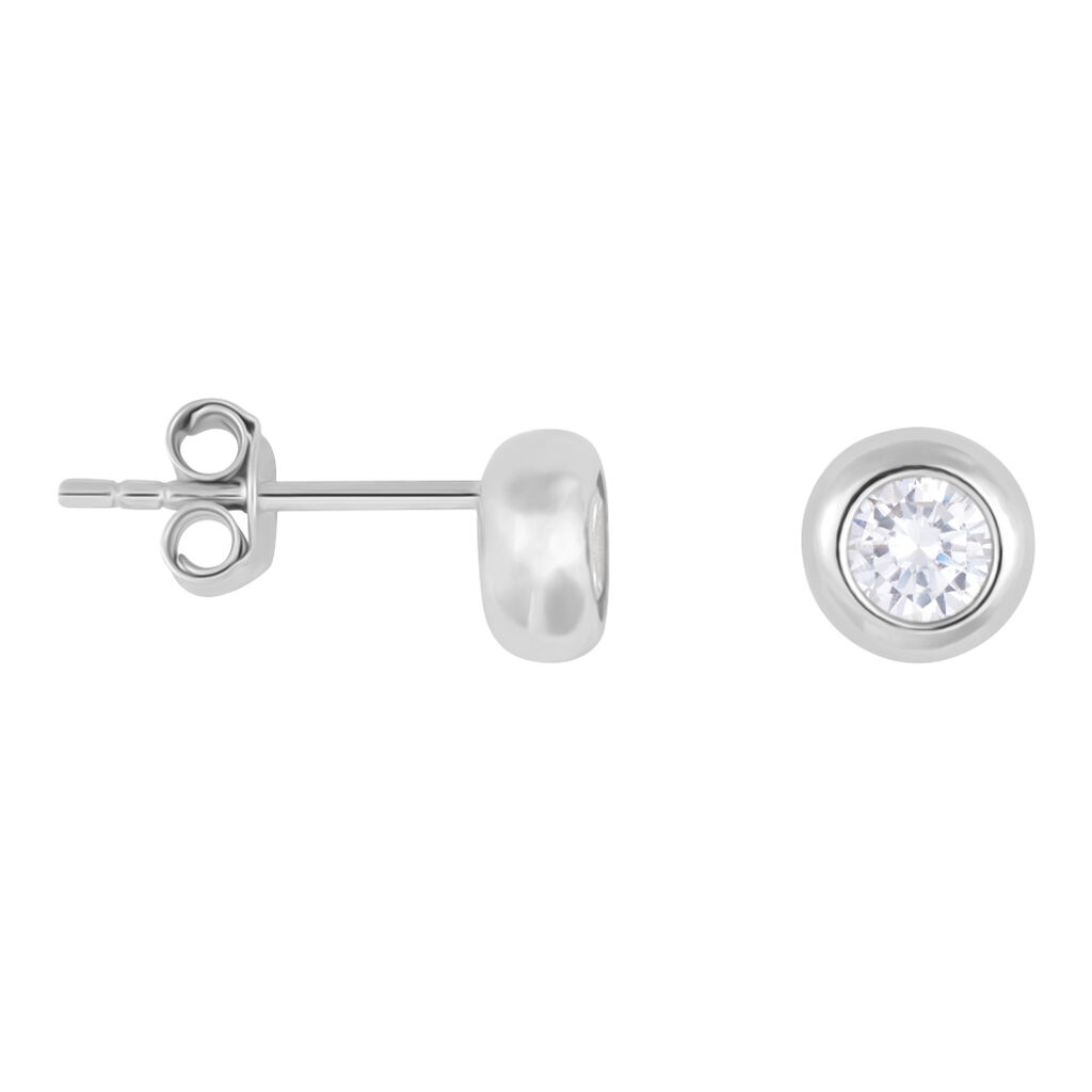 Orecchini Lobo Punto Luce Silver Elegance Argento Rodiato Cubic Zirconia - Orecchini a Lobo Donna | Stroili