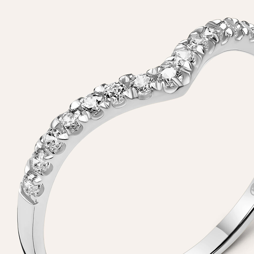 Anello Fantasia Claire Oro Bianco Cubic Zirconia - Anelli con Pietre Donna | Stroili