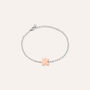 Bracciale Lady Chic Acciaio Bicolore Bianco / Rosa Cristallo