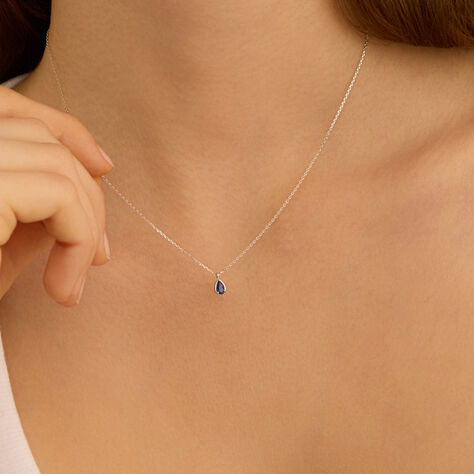 Collana Punto Luce Charlotte Oro Bianco Zaffiro - Collane Punto Luce Donna | Stroili