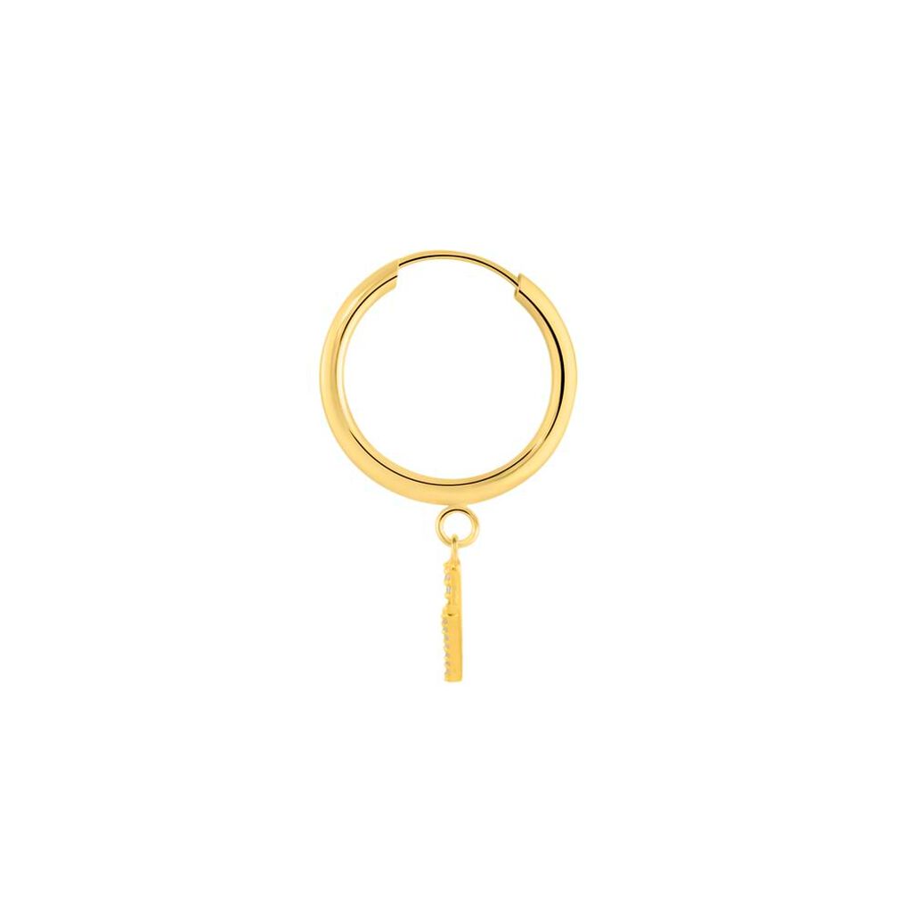 Mono Orecchino A Cerchio Toujours Oro Giallo Cubic Zirconia - Mono Orecchino Donna | Stroili
