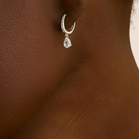 Orecchini A Cerchio Amélie Oro Bianco Topazio Cubic Zirconia - Orecchini a Cerchio Donna | Stroili