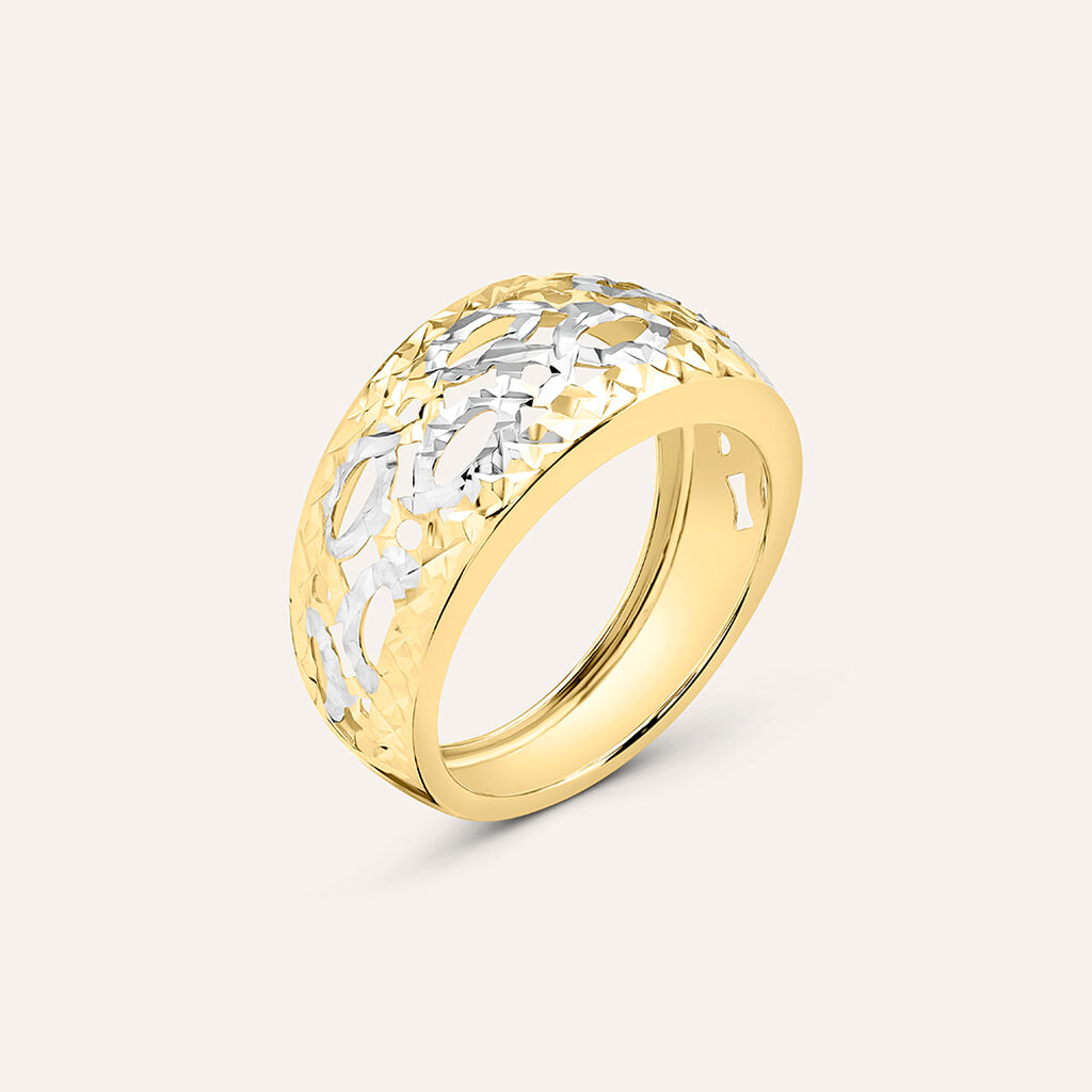 Anello Fascia Isabelle Oro Bicolore - Anelli a Fascia Larga Donna | Stroili