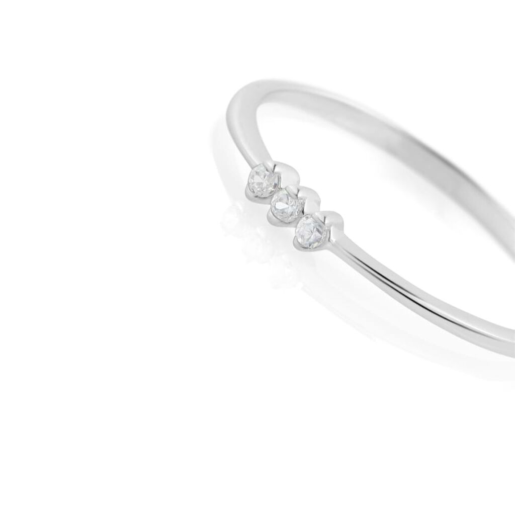 Anello Trilogy Claire Oro Bianco Cubic Zirconia - Anelli con Pietre Donna | Stroili