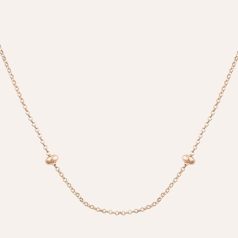 Girocollo maglia rol&eacute; in argento 925 rosato e glitter - Collane  | Stroili