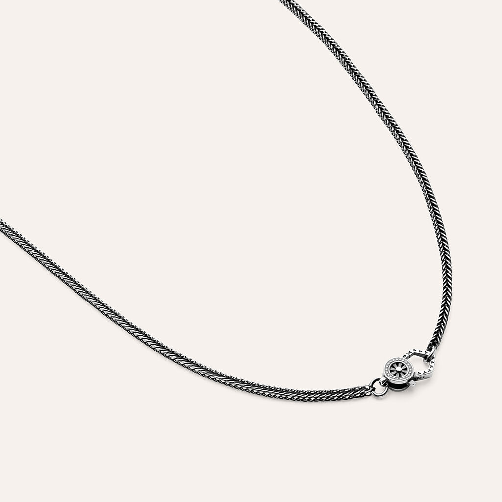 Collana Man Code Acciaio Nero