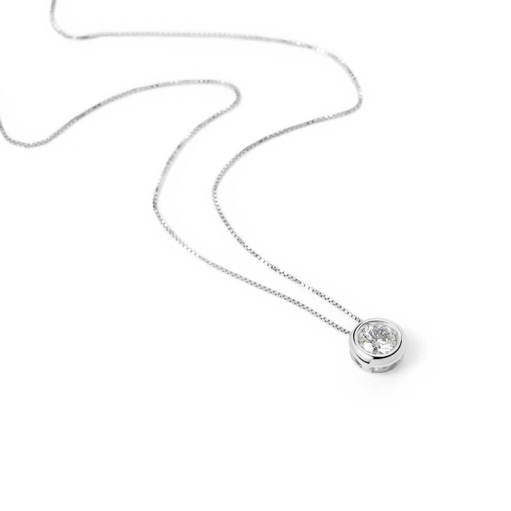 Collana Punto Luce Diamade Oro Bianco Diamante Lab-Grown