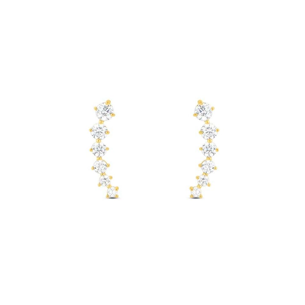 Orecchini Lobo Bon Ton Oro Giallo Cubic Zirconia - Orecchini a Lobo Donna | Stroili