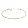 Bracciale Tennis Romantic Shine Metallo Rosa Cristallo