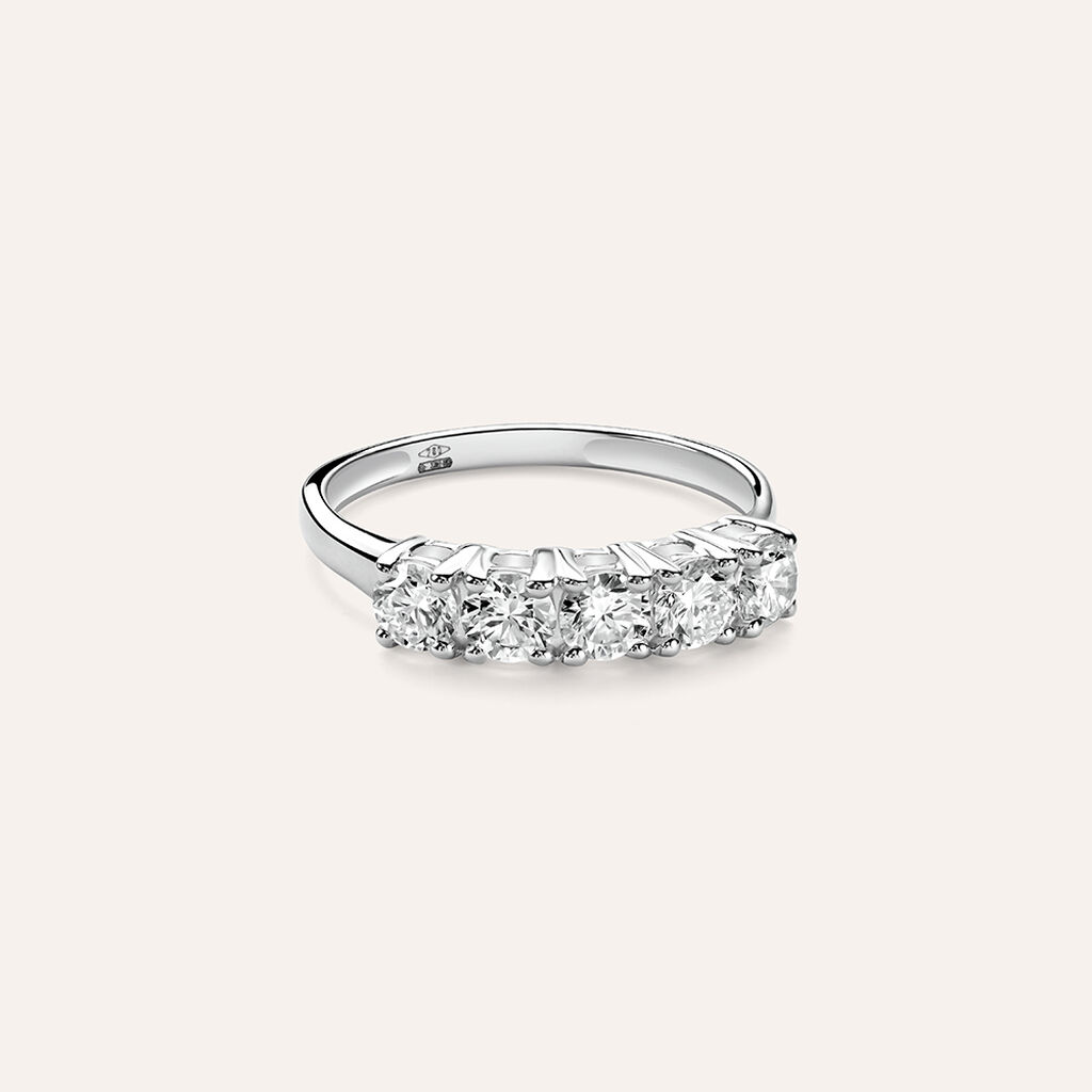 Anello Riviere Diamade Oro Bianco Diamante Lab-Grown - Anelli Riviere Donna | Stroili