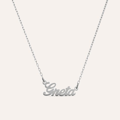 Collana Greta Gold Names Oro Bianco - Collane Unisex | Stroili