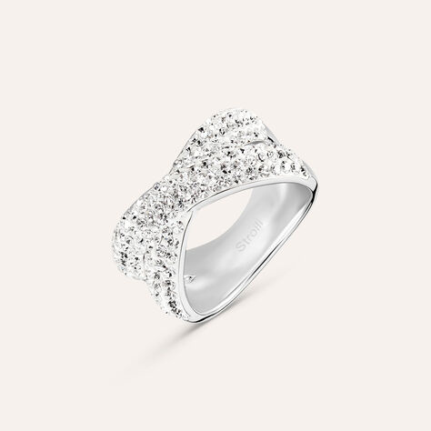Anello Fascia Aura Acciaio Cristallo - Anelli con Pietre Donna | Stroili