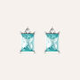 Orecchini Lobo Punto Luce Violet Ottone Cristallo
