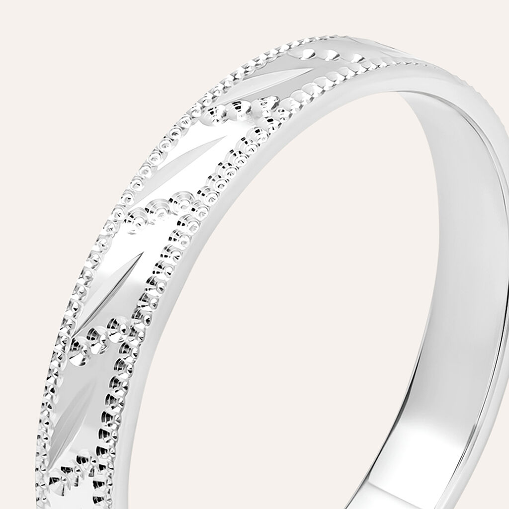 Fede Classica Diamantata 3 mm Oro Bianco - Anelli con Incisione Donna | Stroili