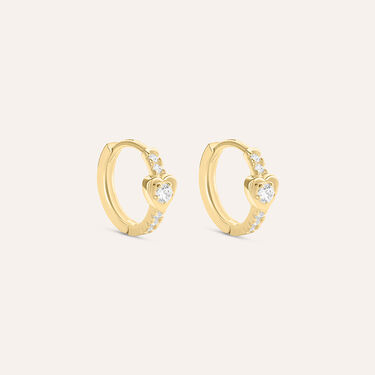 Orecchini A Cerchio Claire Oro Giallo Cubic Zirconia