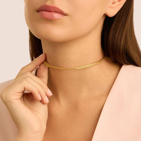 Choker Magnetico Cordino Dorato e Acciaio Dorato - Catenina Unisex | Stroili