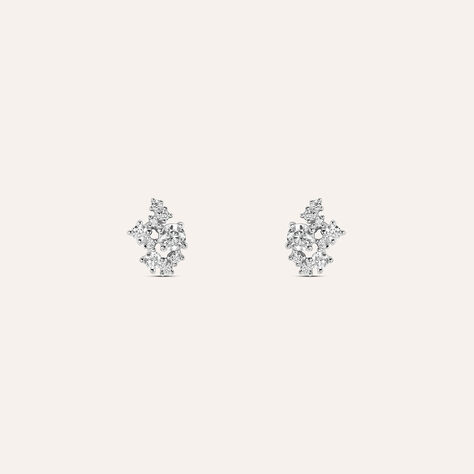 Orecchini Lobo Silver Elegance Argento Rodiato Cubic Zirconia - Orecchini a Lobo Donna | Stroili