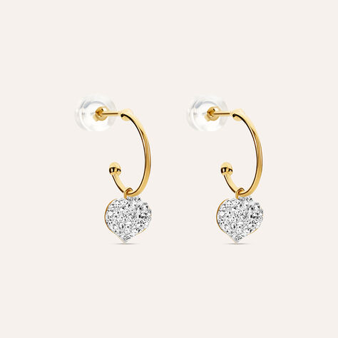Orecchini A Cerchio Mon Petit Oro Giallo Cristallo - Orecchini a Cerchio Bambino | Stroili