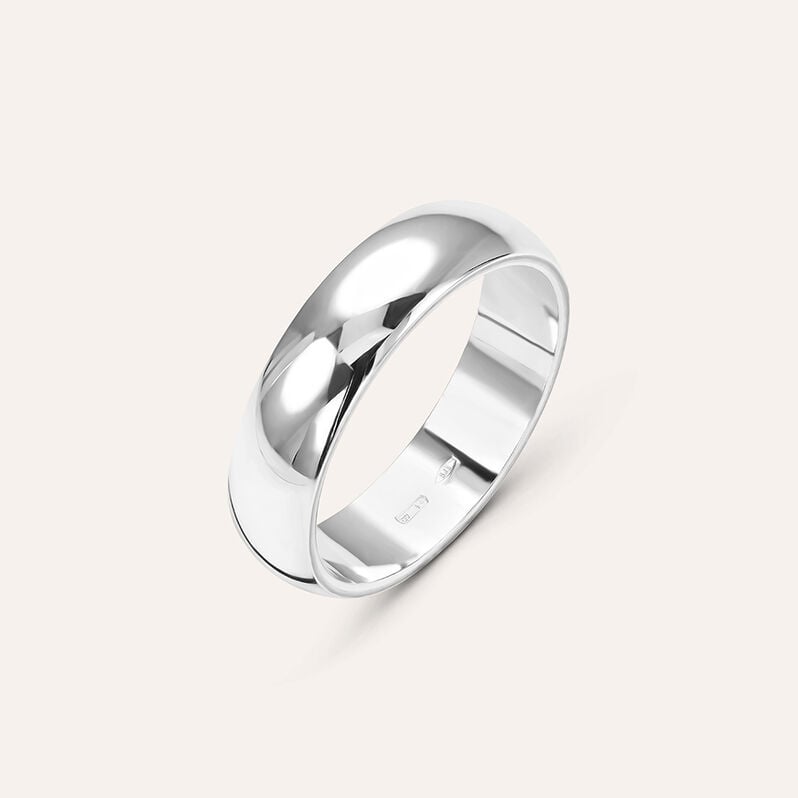 Fede Mantovana 5 mm Oro Bianco - Fedi Unisex | Stroili