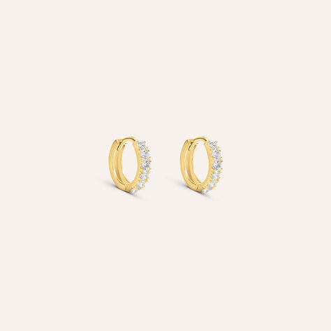 Orecchini A Cerchio Toujours Oro Giallo Cubic Zirconia - Orecchini a Cerchio Donna | Stroili