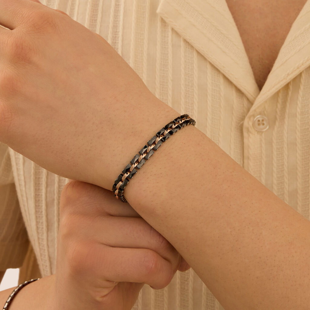 Bracciale Catena Man Code Acciaio Bicolore