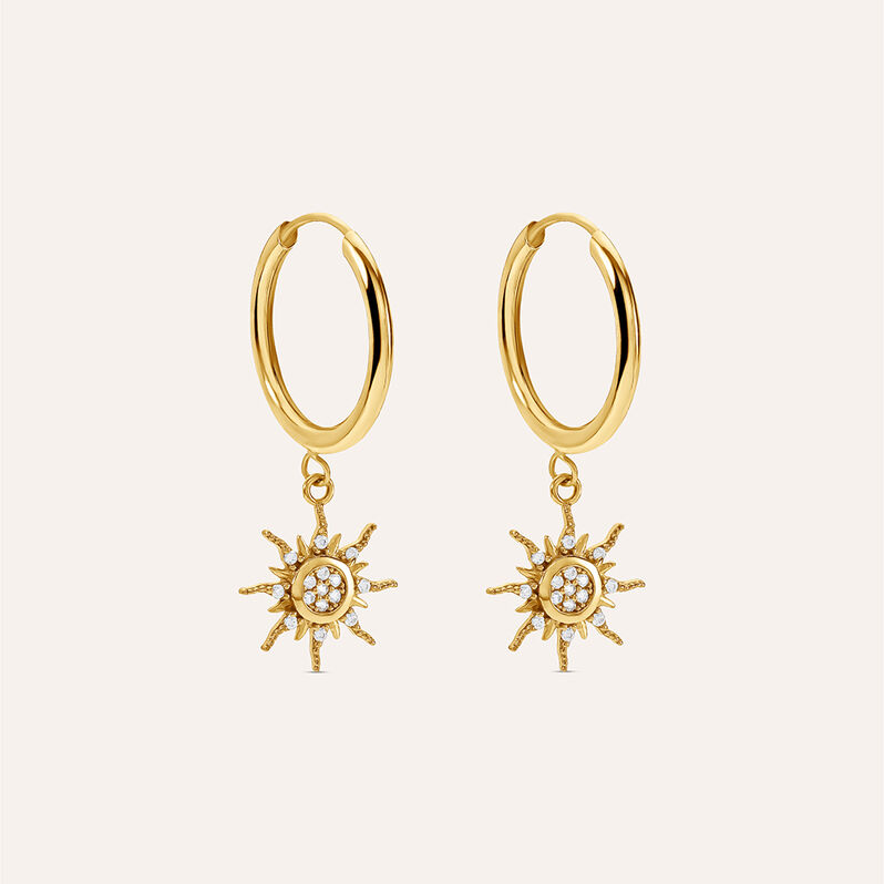 Orecchini A Cerchio Toujours Oro Giallo Cubic Zirconia - Orecchini a Cerchio Donna | Stroili