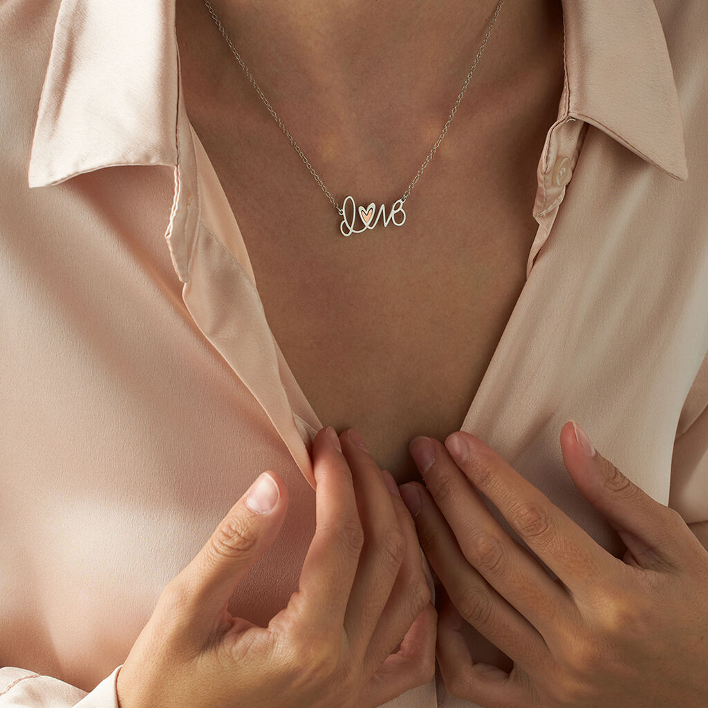 Collana Silver Collection Argento Bicolore Bianco / Rosa - Collane Donna | Stroili