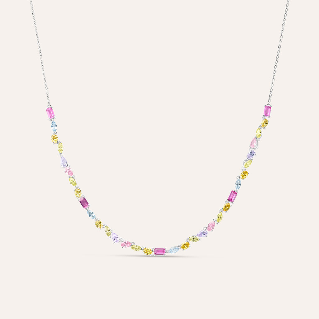 Collana Silver Rainbow Argento Rodiato Cubic Zirconia