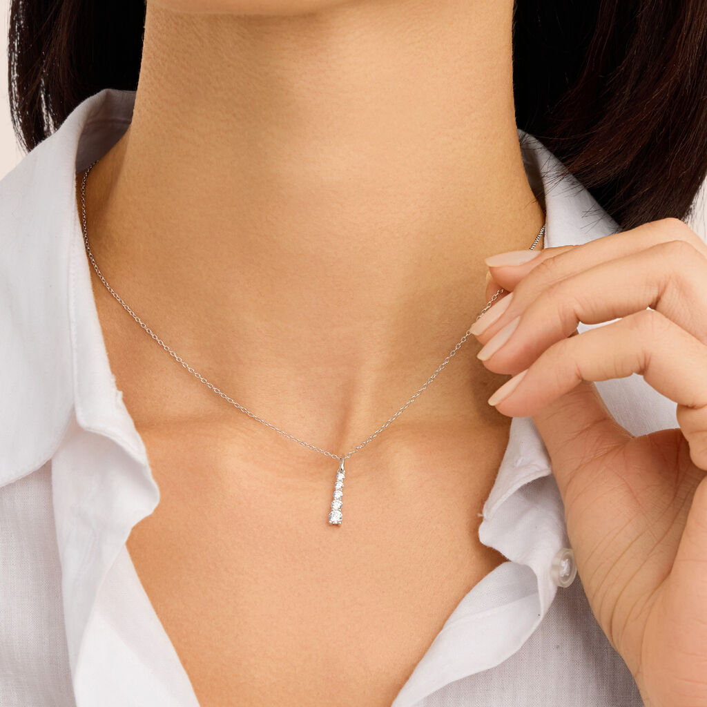 Collana Silver Elegance Argento Rodiato Cubic Zirconia