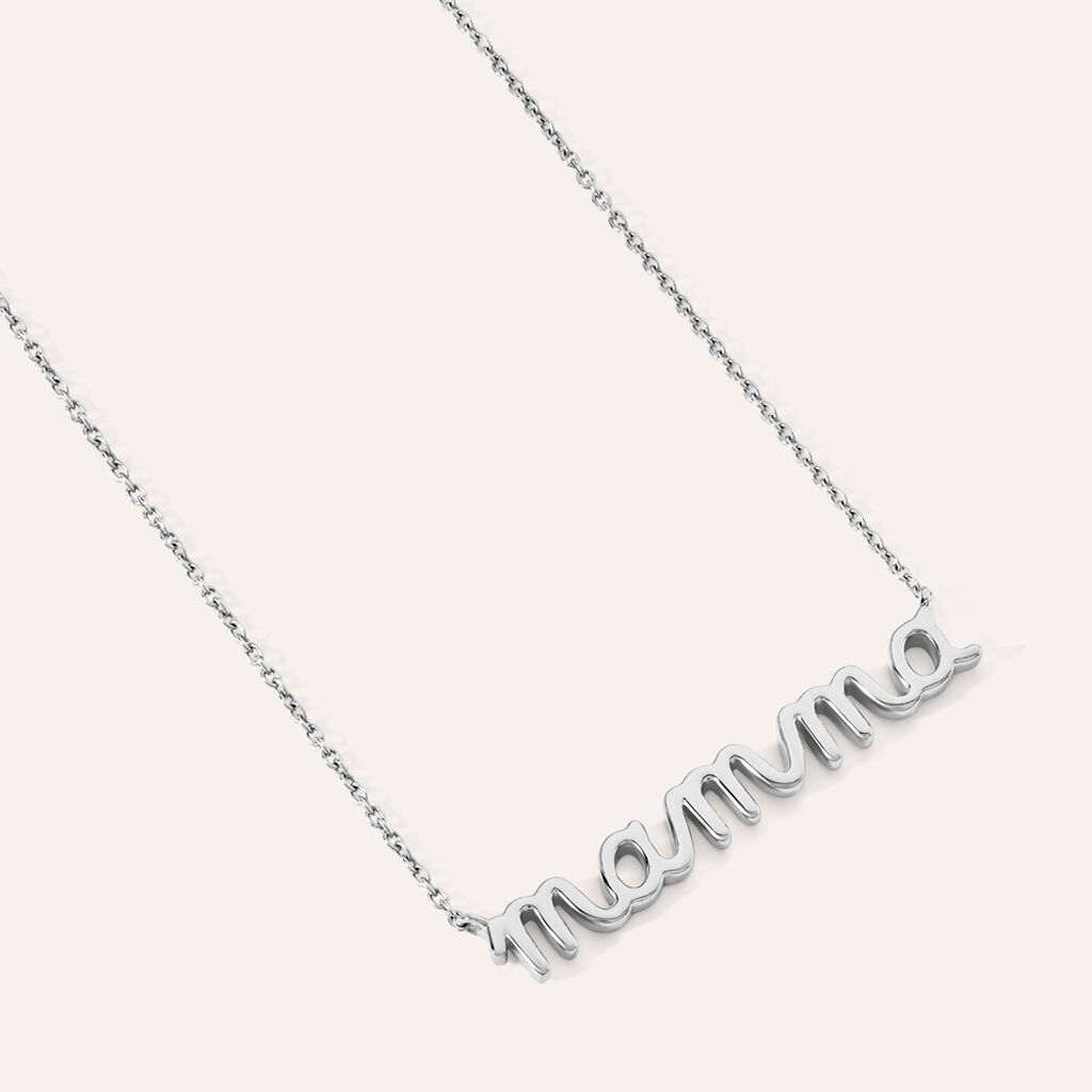 Collana Mamma Silver Collection Argento Rodiato