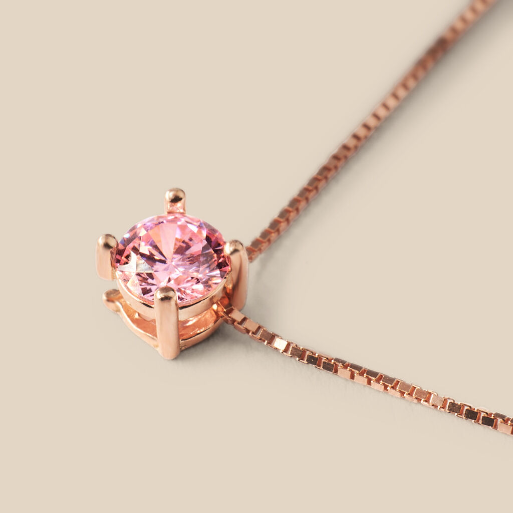 Collana Punto Luce Silver Rainbow Argento Rosa Cubic Zirconia - Collane Punto Luce Donna | Stroili