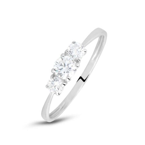 Anello Trilogy Claire Oro Bianco Cubic Zirconia - Anelli con Pietre Donna | Stroili