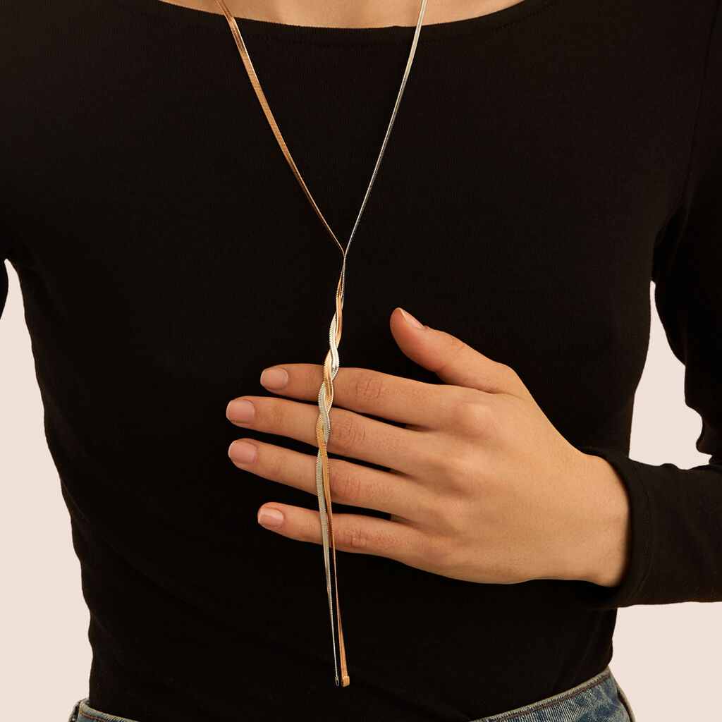 Collana Sunrise Acciaio Bicolore