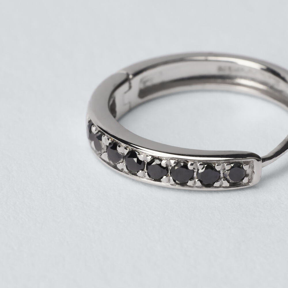 Orecchini Uomo Brillante SUNFLOWER Orecchini Quadrati Pavè In Oro Bianco 18Kt Con Diamanti Ct 1 05 Nuovi Oppo Cuffie - Foto 10